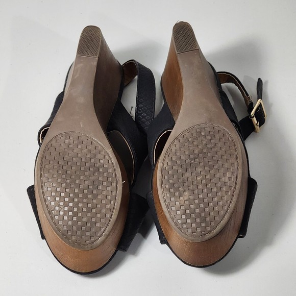 Maurices Wedge Peep Toe Strappy Heels Sandals Shoes Beverly Womens Size 6 - Picture 8 of 8